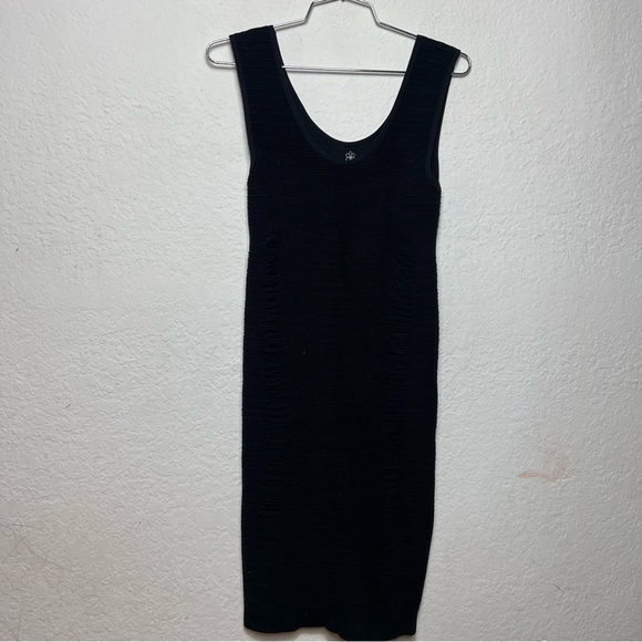 Aura Stretch Ribbed Sleeveless Scoop Neckline Mini Dress - Picture 1 of 5